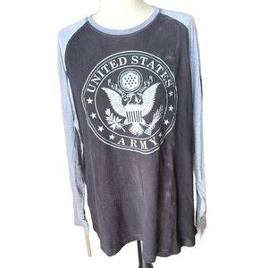 U.S. ARMY PULLOVER SWETSHIRT Size XL Black Gray